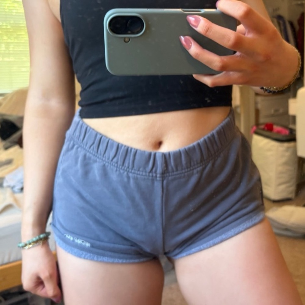 Brandy Melville Blue New York Sweat Shorts